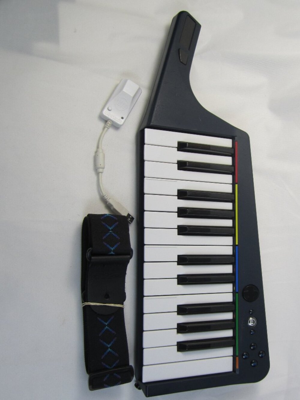 Nintendo Wii Rock Band 3 Wireless Keyboard 96161 W/Dongle and Strap